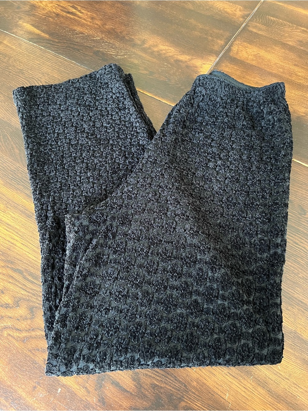 Staley Gretzinger Vtg Wearable Art Pants Women S Black Burnout Mesh Textured USA
